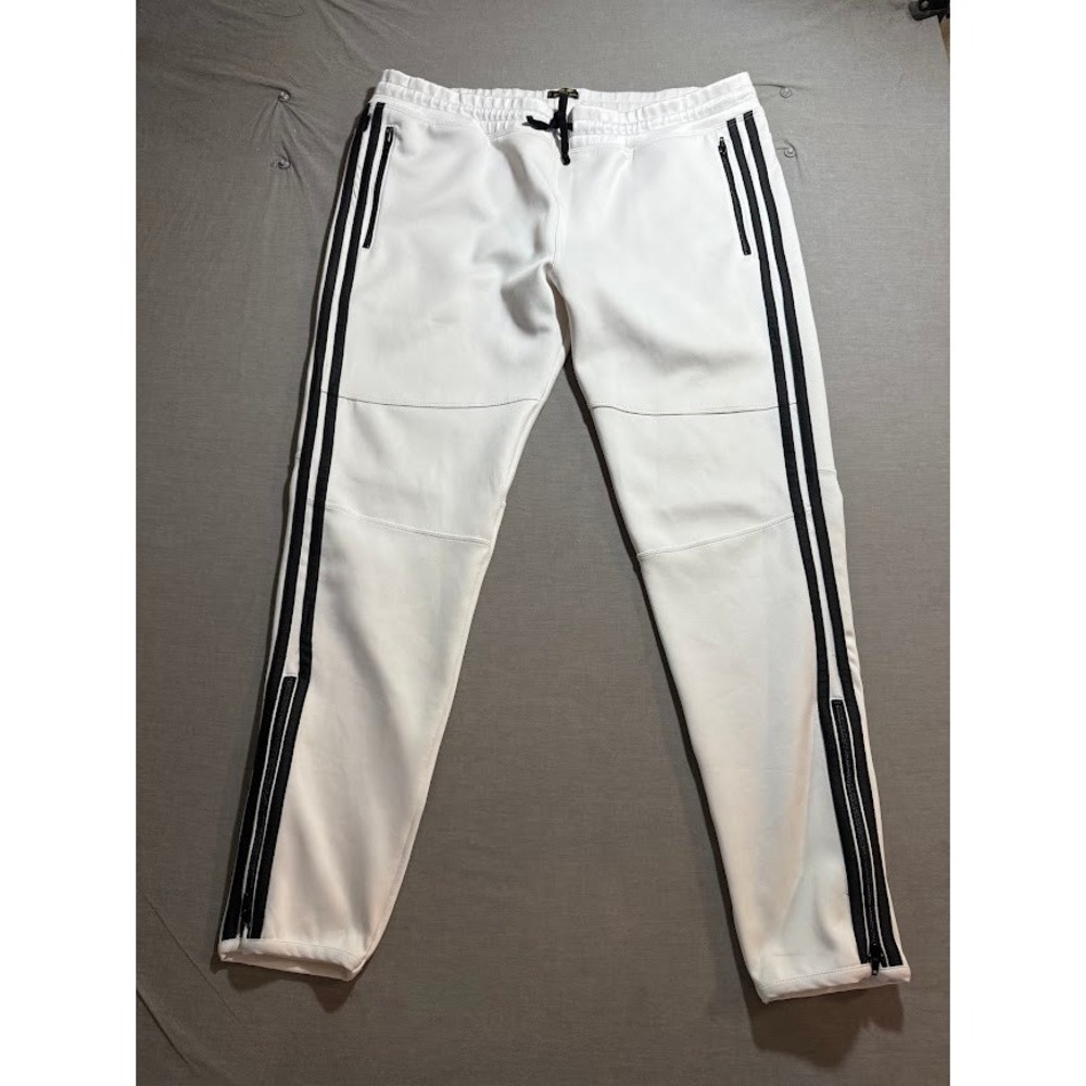 Robin's Jean‎ White Track Pants with Black Stripes Zippers Size 4XL 42X33.